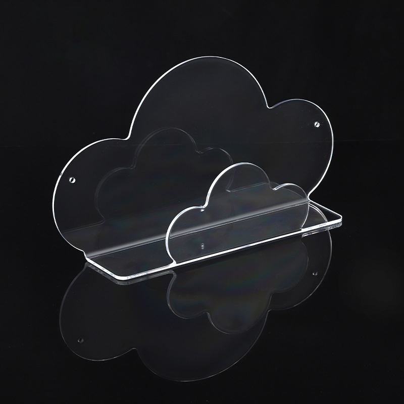 Cloud Shape Transparent Wall Mounted Shelf